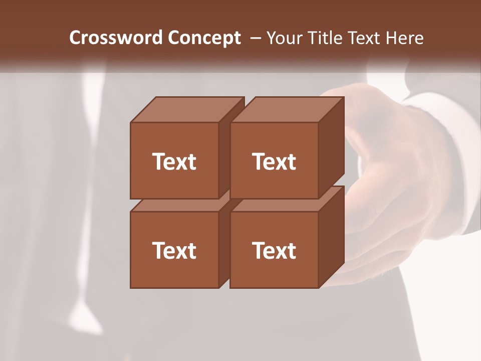 A Man In A Suit Holding Out His Hand PowerPoint Template