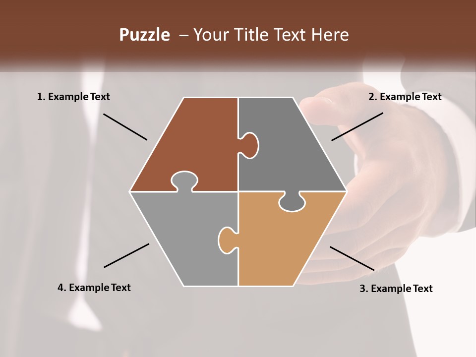 A Man In A Suit Holding Out His Hand PowerPoint Template