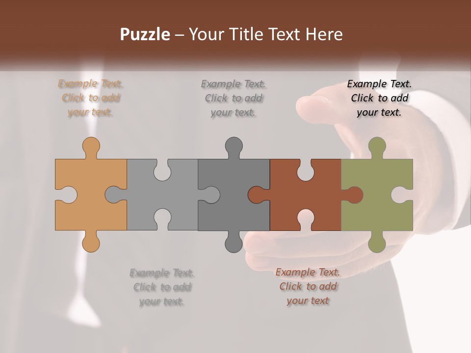 A Man In A Suit Holding Out His Hand PowerPoint Template