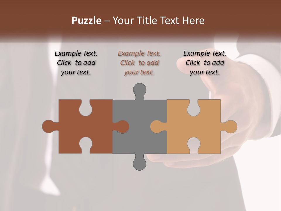 A Man In A Suit Holding Out His Hand PowerPoint Template