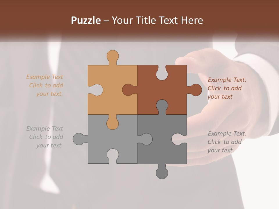 A Man In A Suit Holding Out His Hand PowerPoint Template