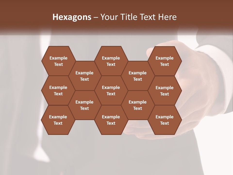 A Man In A Suit Holding Out His Hand PowerPoint Template