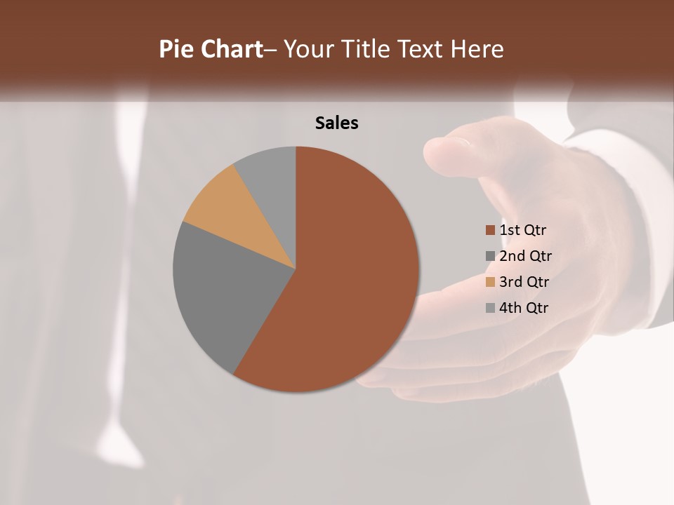 A Man In A Suit Holding Out His Hand PowerPoint Template
