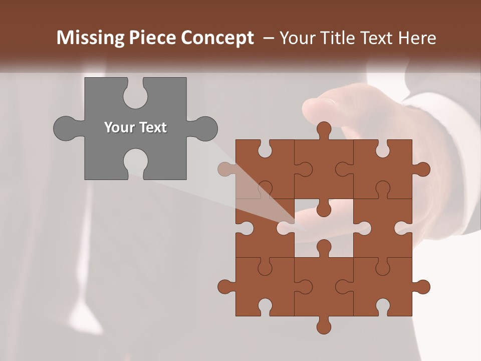 A Man In A Suit Holding Out His Hand PowerPoint Template