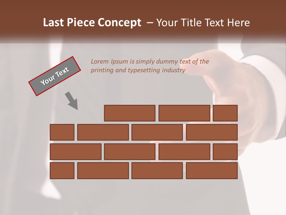 A Man In A Suit Holding Out His Hand PowerPoint Template