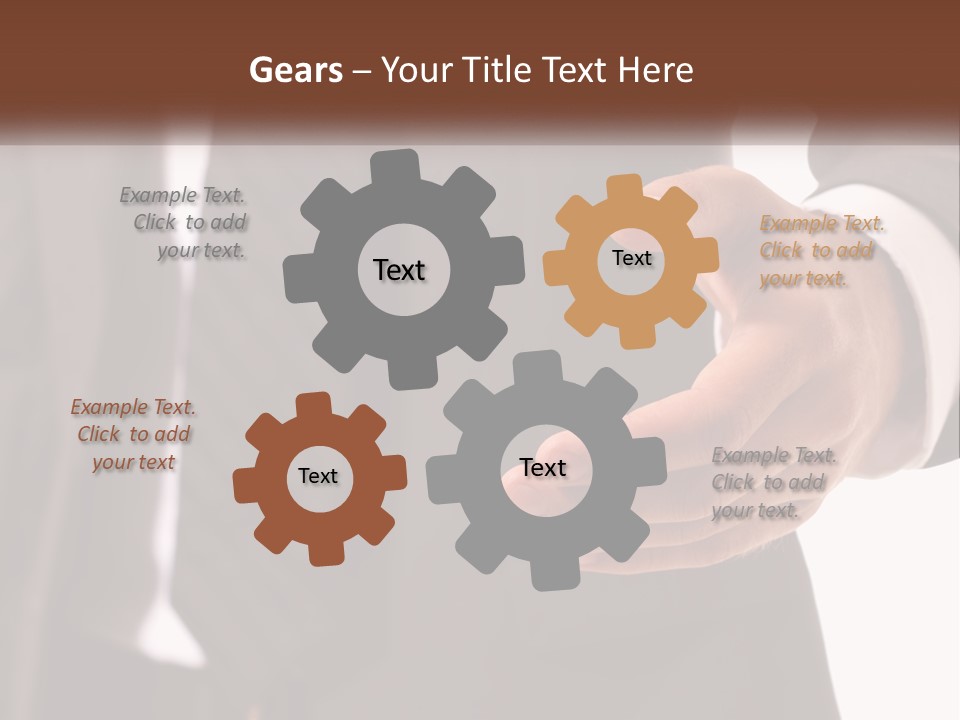 A Man In A Suit Holding Out His Hand PowerPoint Template