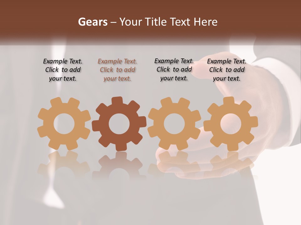 A Man In A Suit Holding Out His Hand PowerPoint Template