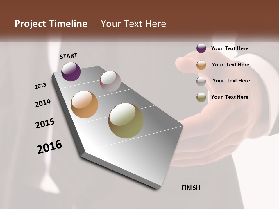 A Man In A Suit Holding Out His Hand PowerPoint Template