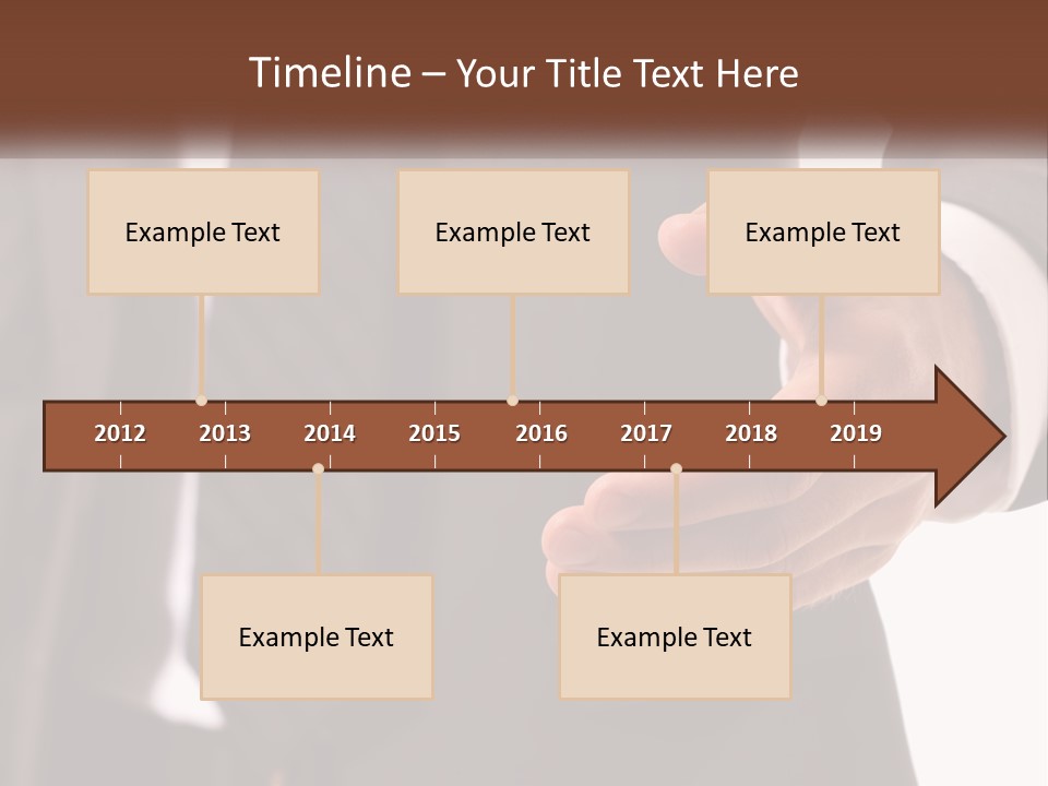 A Man In A Suit Holding Out His Hand PowerPoint Template