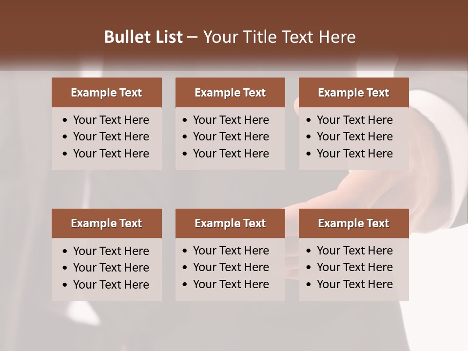 A Man In A Suit Holding Out His Hand PowerPoint Template