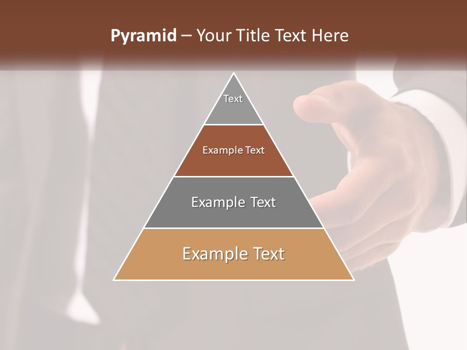 A Man In A Suit Holding Out His Hand PowerPoint Template