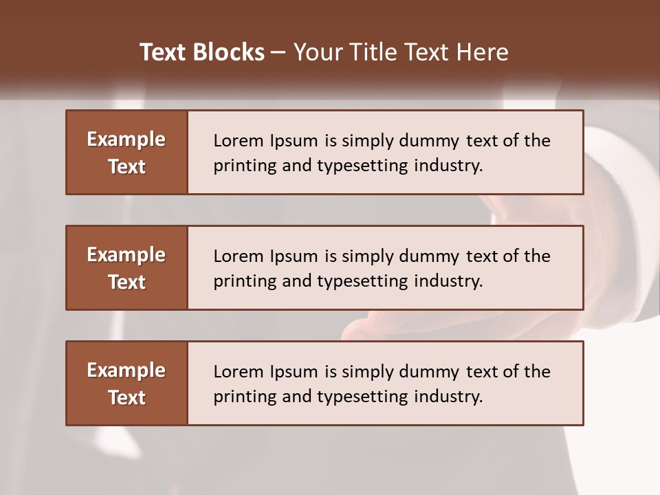 A Man In A Suit Holding Out His Hand PowerPoint Template