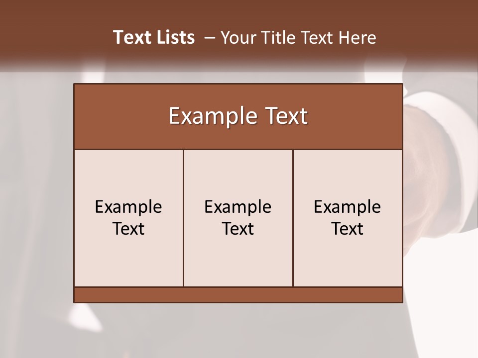 A Man In A Suit Holding Out His Hand PowerPoint Template