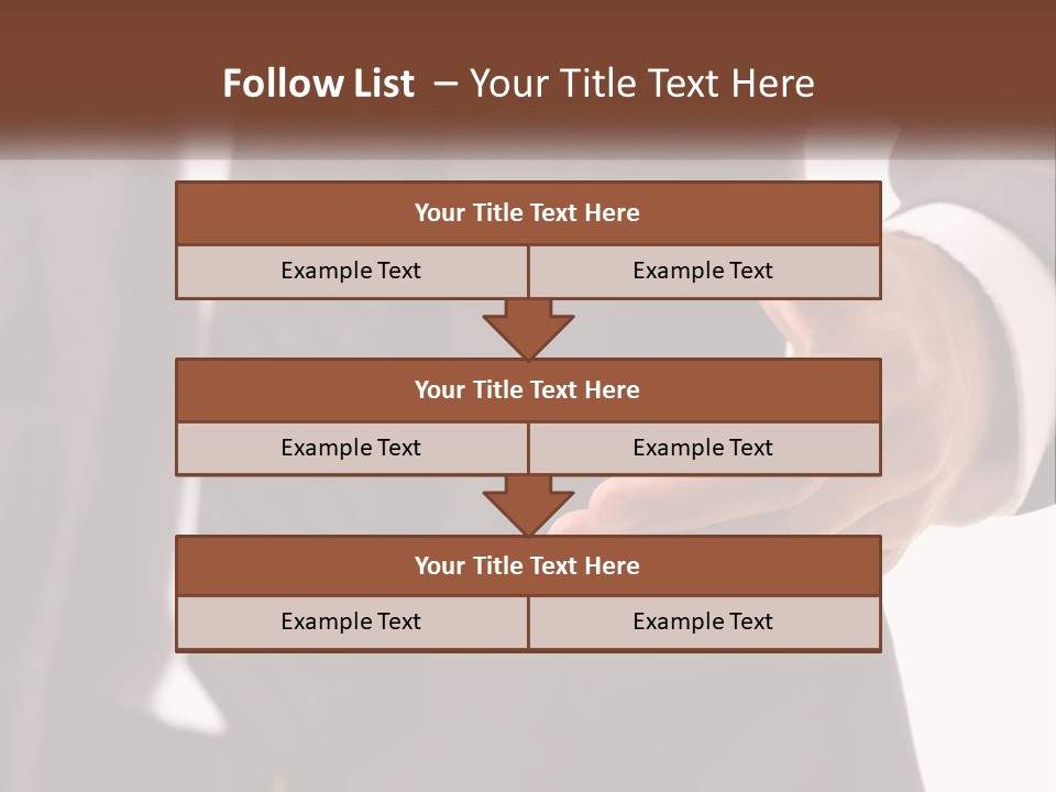 A Man In A Suit Holding Out His Hand PowerPoint Template