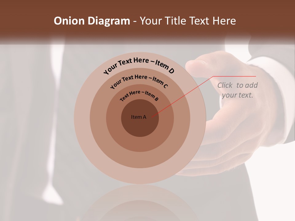 A Man In A Suit Holding Out His Hand PowerPoint Template