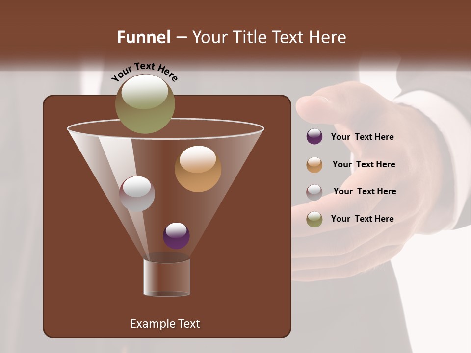 A Man In A Suit Holding Out His Hand PowerPoint Template