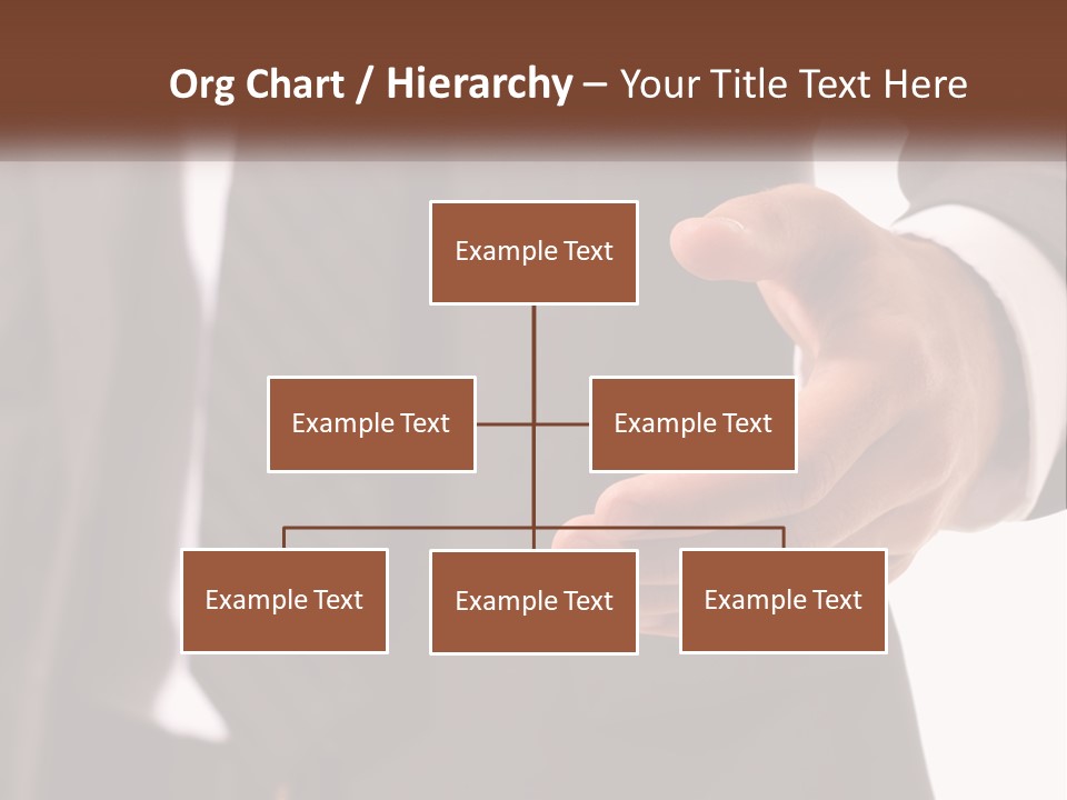 A Man In A Suit Holding Out His Hand PowerPoint Template