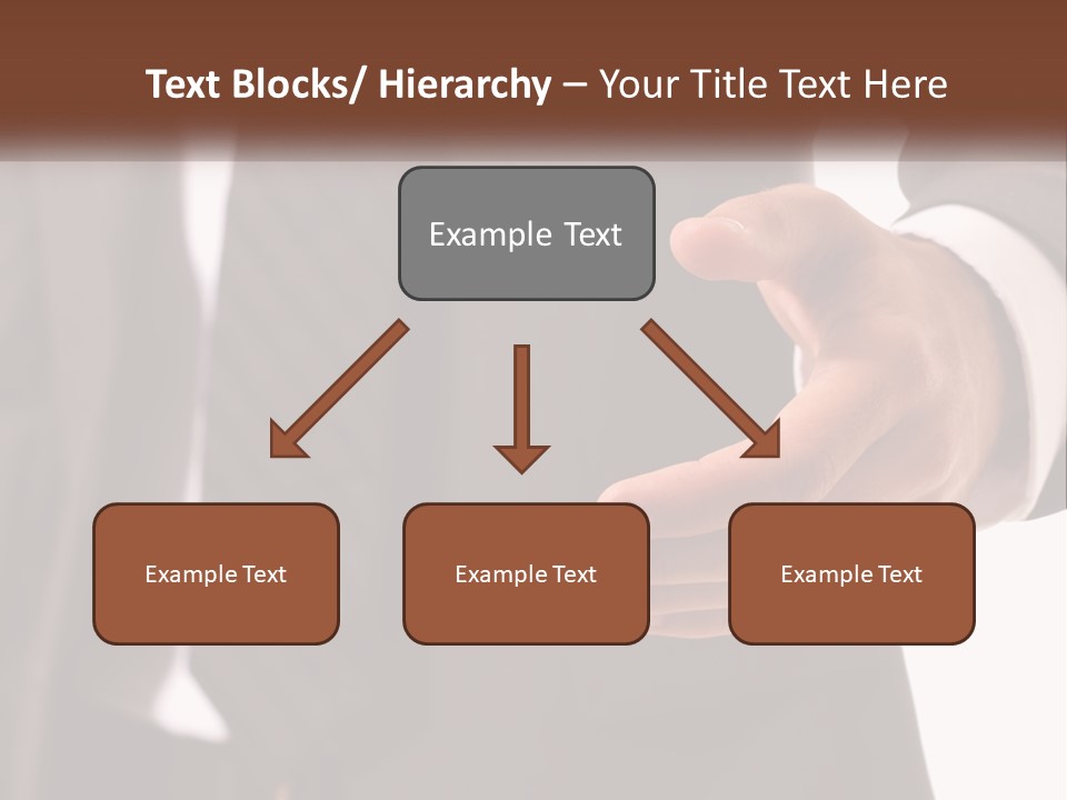A Man In A Suit Holding Out His Hand PowerPoint Template