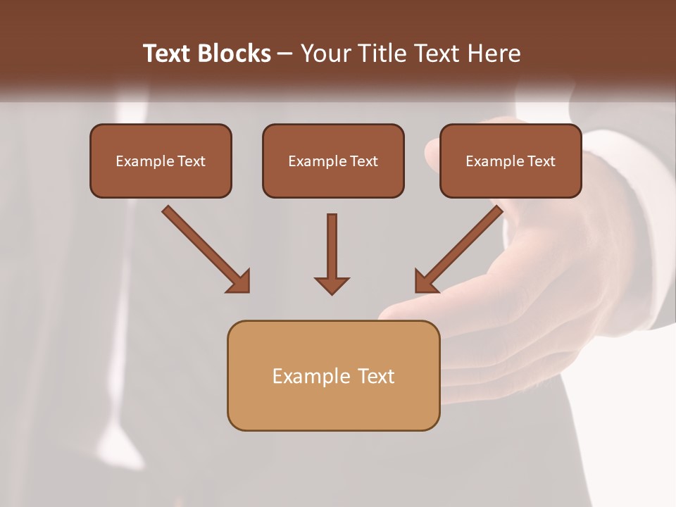 A Man In A Suit Holding Out His Hand PowerPoint Template