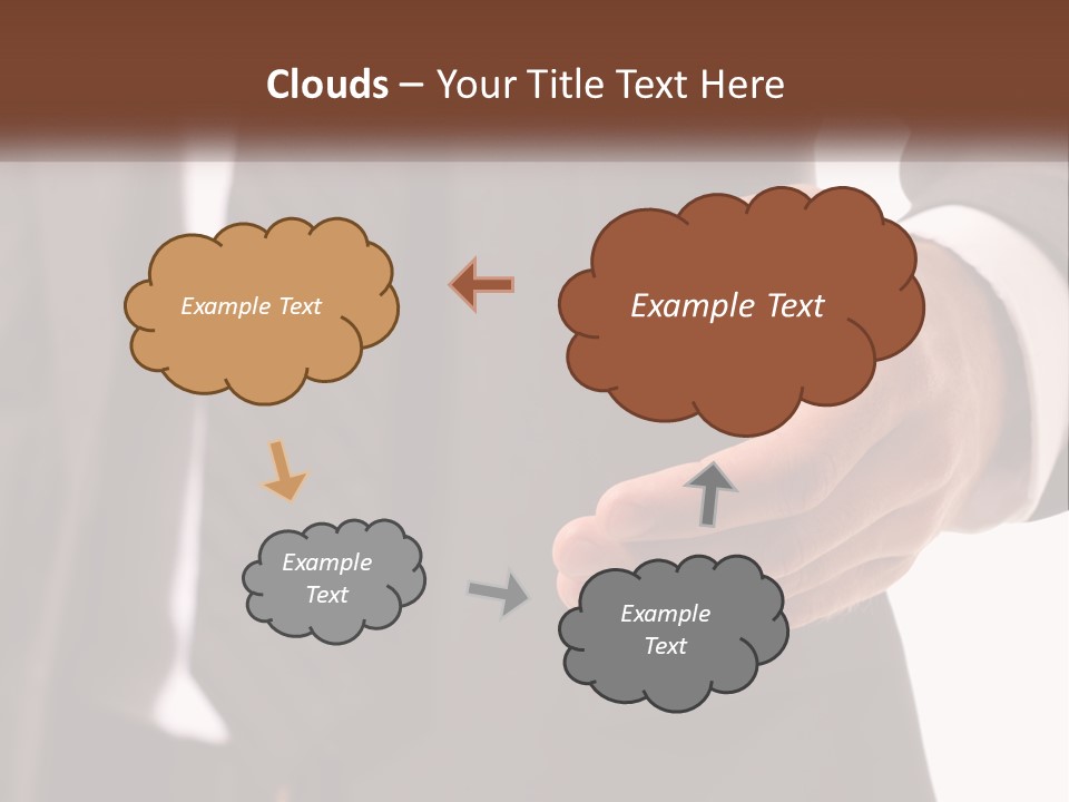 A Man In A Suit Holding Out His Hand PowerPoint Template