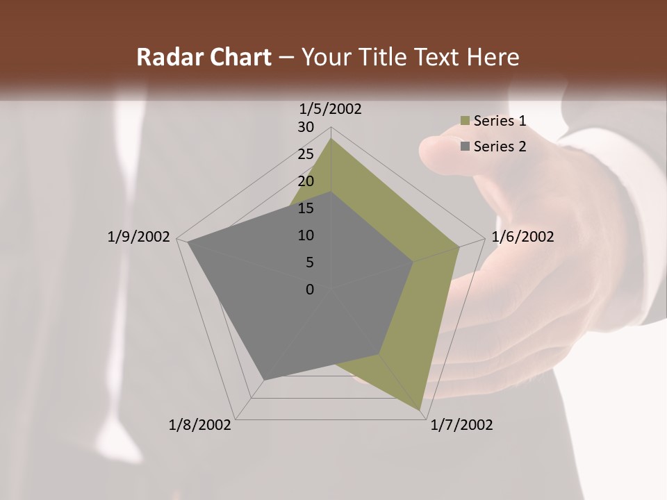 A Man In A Suit Holding Out His Hand PowerPoint Template