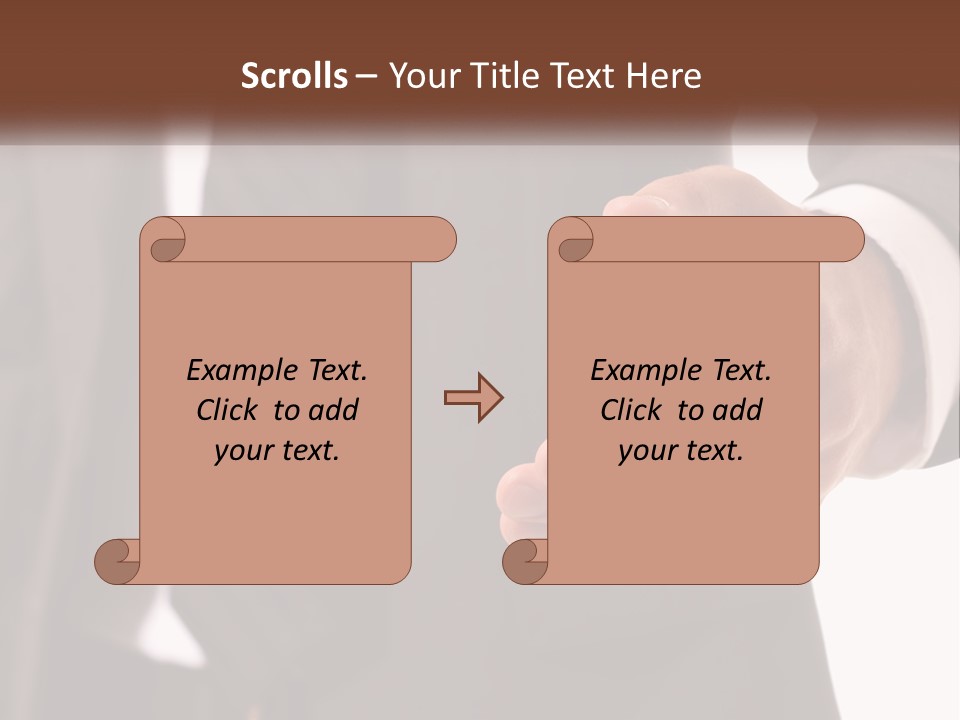 A Man In A Suit Holding Out His Hand PowerPoint Template