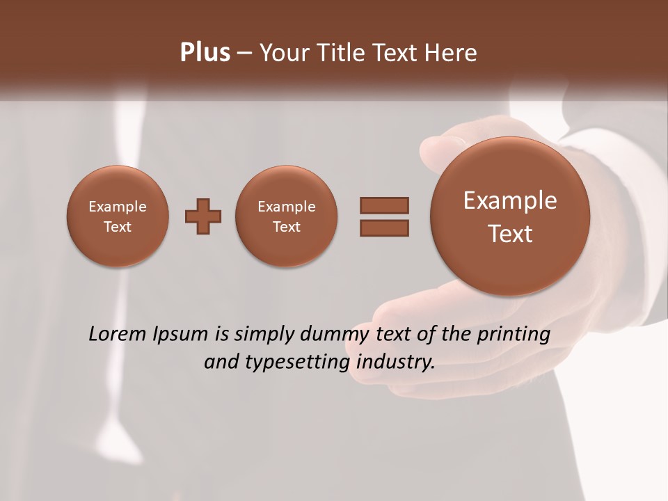 A Man In A Suit Holding Out His Hand PowerPoint Template