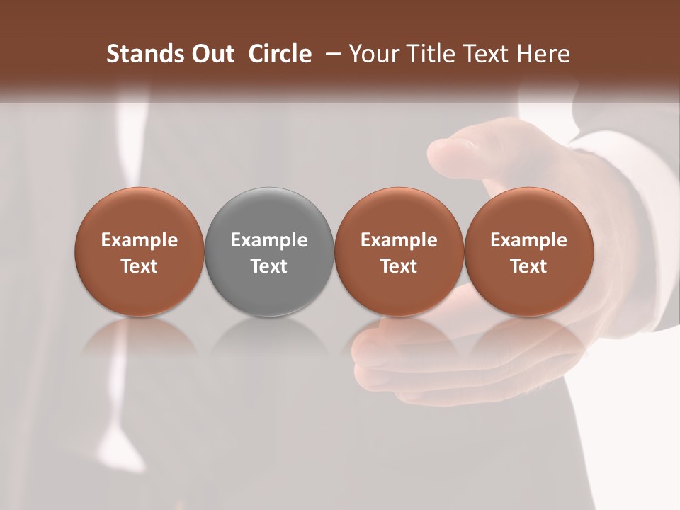 A Man In A Suit Holding Out His Hand PowerPoint Template