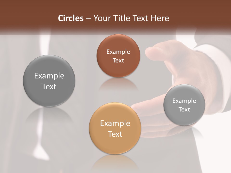 A Man In A Suit Holding Out His Hand PowerPoint Template