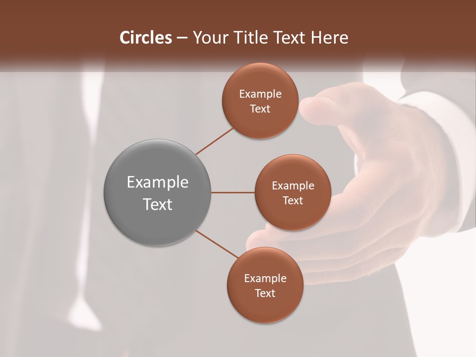 A Man In A Suit Holding Out His Hand PowerPoint Template