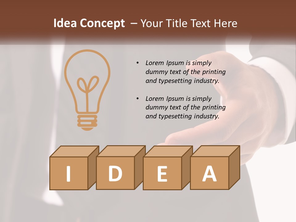 A Man In A Suit Holding Out His Hand PowerPoint Template