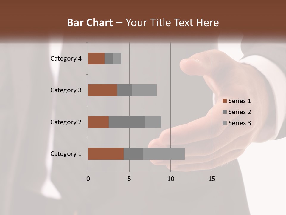 A Man In A Suit Holding Out His Hand PowerPoint Template