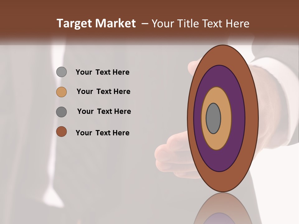 A Man In A Suit Holding Out His Hand PowerPoint Template