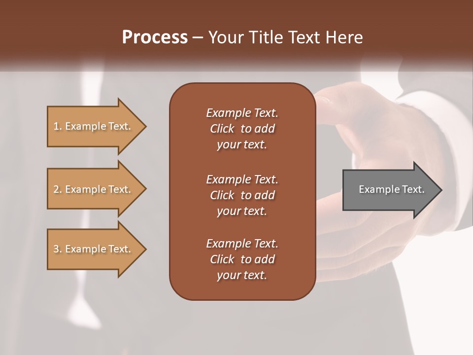 A Man In A Suit Holding Out His Hand PowerPoint Template