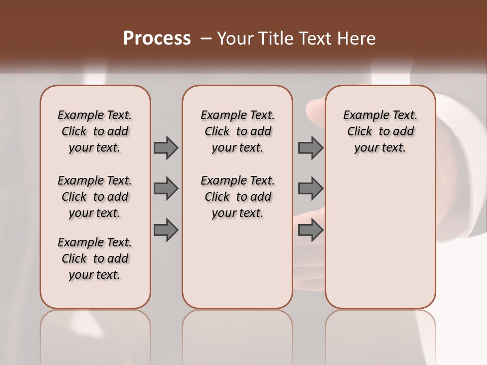 A Man In A Suit Holding Out His Hand PowerPoint Template