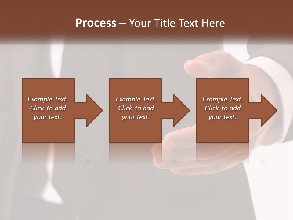 A Man In A Suit Holding Out His Hand PowerPoint Template