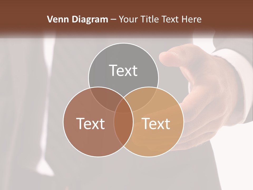 A Man In A Suit Holding Out His Hand PowerPoint Template