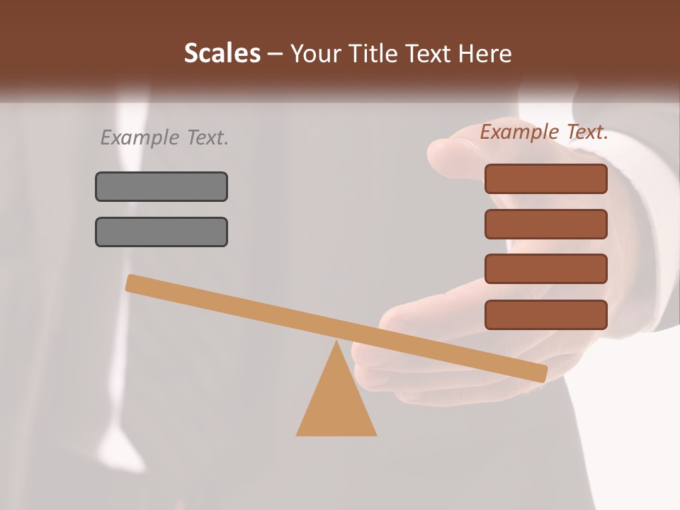A Man In A Suit Holding Out His Hand PowerPoint Template