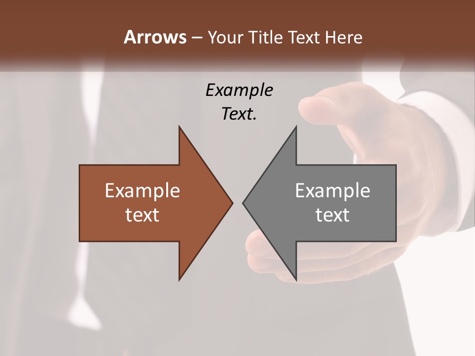 A Man In A Suit Holding Out His Hand PowerPoint Template