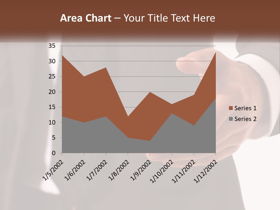 A Man In A Suit Holding Out His Hand PowerPoint Template