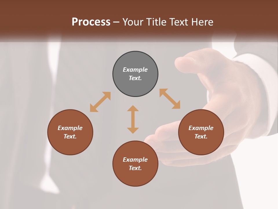 A Man In A Suit Holding Out His Hand PowerPoint Template