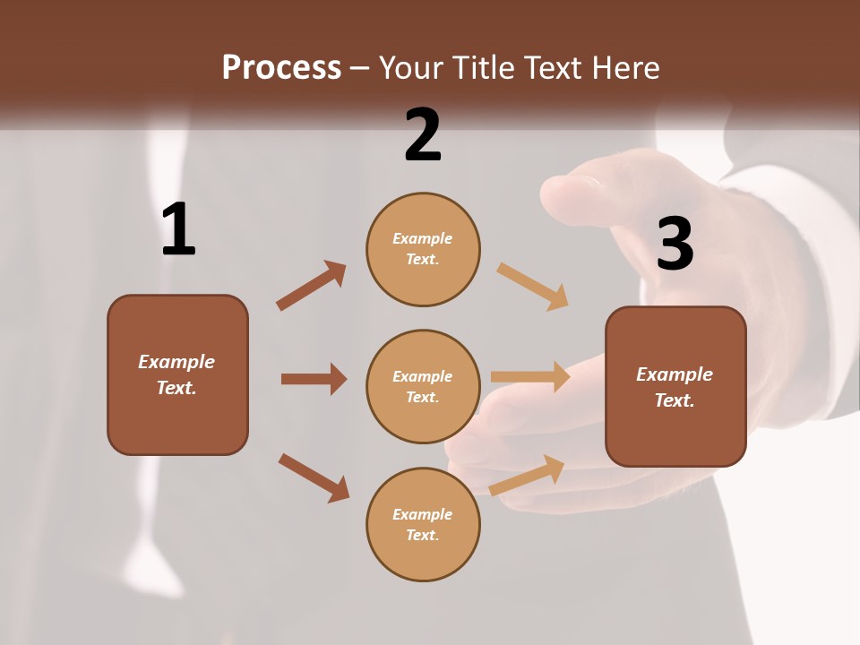 A Man In A Suit Holding Out His Hand PowerPoint Template