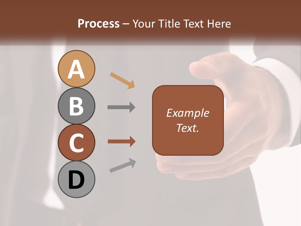 A Man In A Suit Holding Out His Hand PowerPoint Template