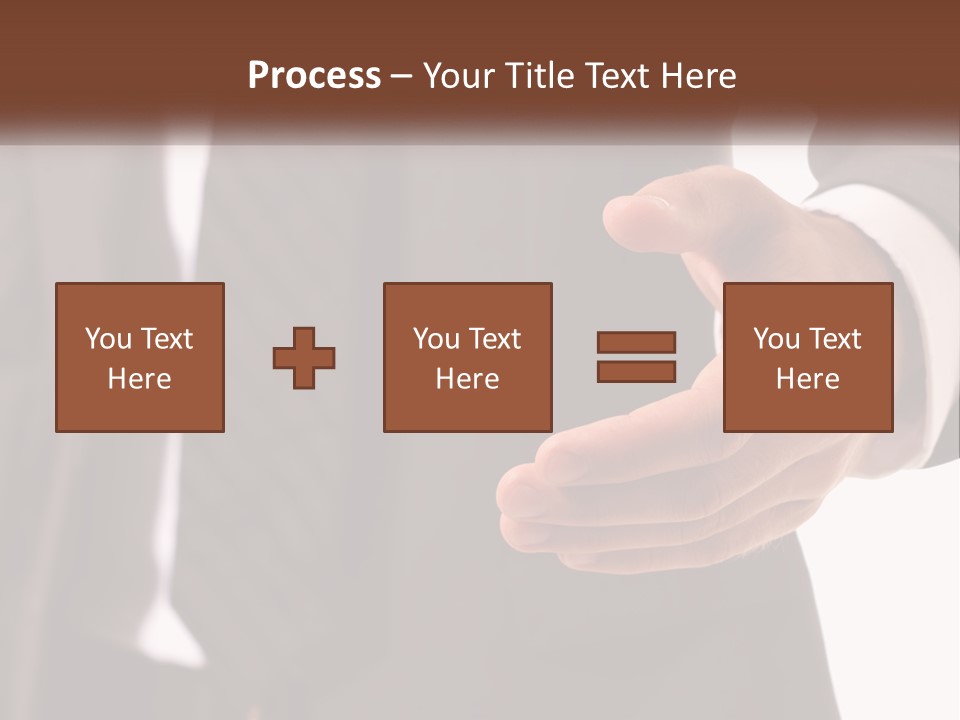 A Man In A Suit Holding Out His Hand PowerPoint Template