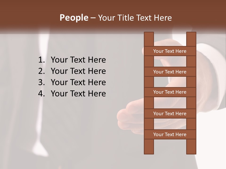 A Man In A Suit Holding Out His Hand PowerPoint Template