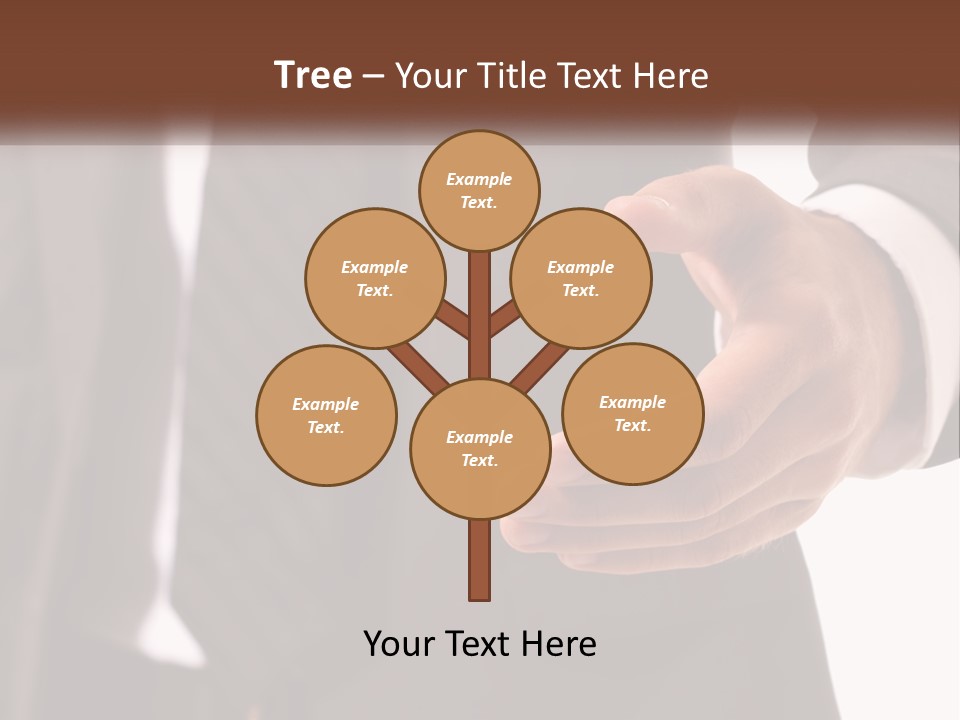 A Man In A Suit Holding Out His Hand PowerPoint Template