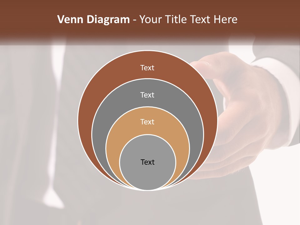 A Man In A Suit Holding Out His Hand PowerPoint Template