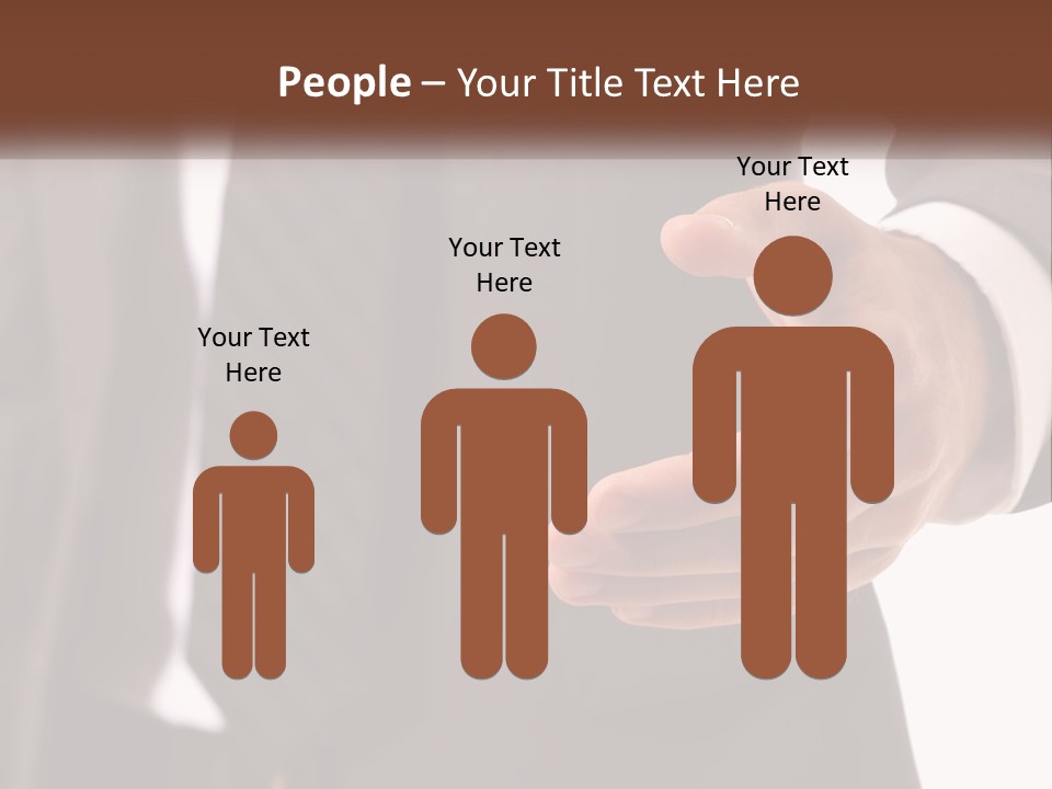 A Man In A Suit Holding Out His Hand PowerPoint Template