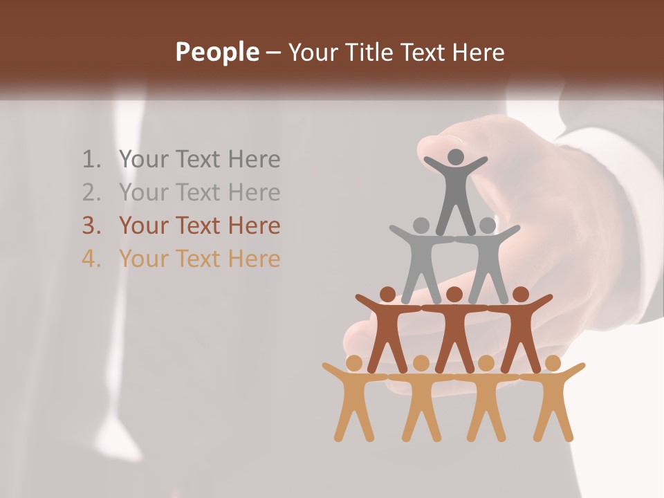 A Man In A Suit Holding Out His Hand PowerPoint Template