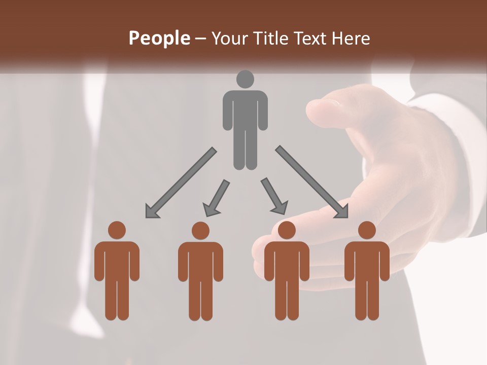 A Man In A Suit Holding Out His Hand PowerPoint Template